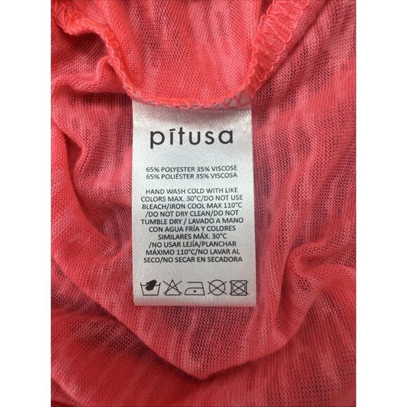 PITUSA Women's Hot Pink Braided Low Back Sleeveless Maxi Dress Sz Standard Beach - Picture 9 of 10